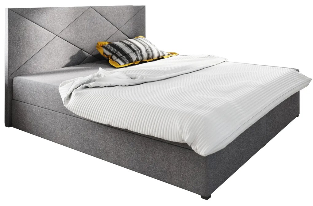 Manželská posteľ Boxspring 140 cm Fade 4 (sivá) (s matracom a úložným priestorom). Akcia -20%. Vlastná spoľahlivá doprava až k Vám domov. 1046518