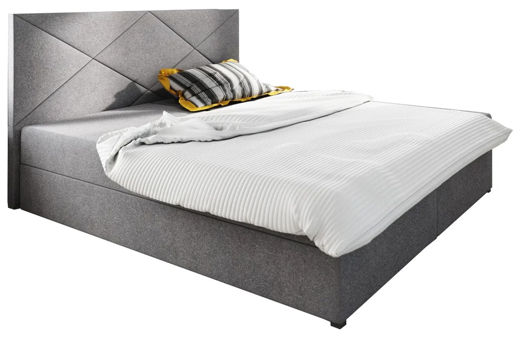 Manželská posteľ Boxspring 160 cm Fade 4 (sivá) (s matracom a úložným priestorom). Vlastná spoľahlivá doprava až k Vám domov. 1046522
