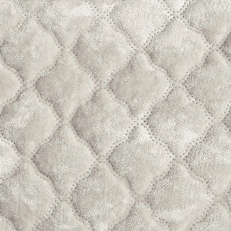 Dekorstudio Zamatový prehoz na posteľ VELVET3 v krémovej farbe Rozmer prehozu (šírka x dĺžka): 170x210cm
