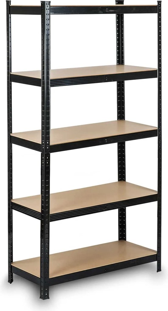 Kovový úložný regál 180 x 90 x 40 cm Humberg HR-813 čierny