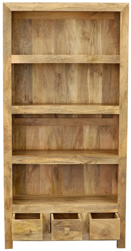 furniture-nabytek.cz - Drevená knižnica 90x180x35 z masívu mango