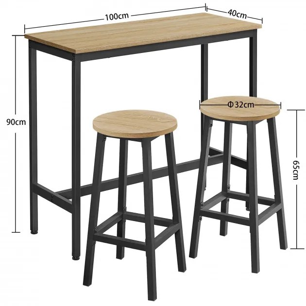 Barový stôl so stoličkami LBT219B11