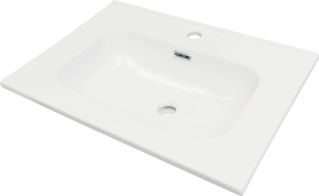 Deante Tubo, keramické umývadlo na zapustenie 603x460x175mm, biela lesklá, DEA-CTU_6U6W
