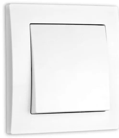 Elhard Vypínač Vera jednopólový č.1, matný, biely - kompletný VZ5301W