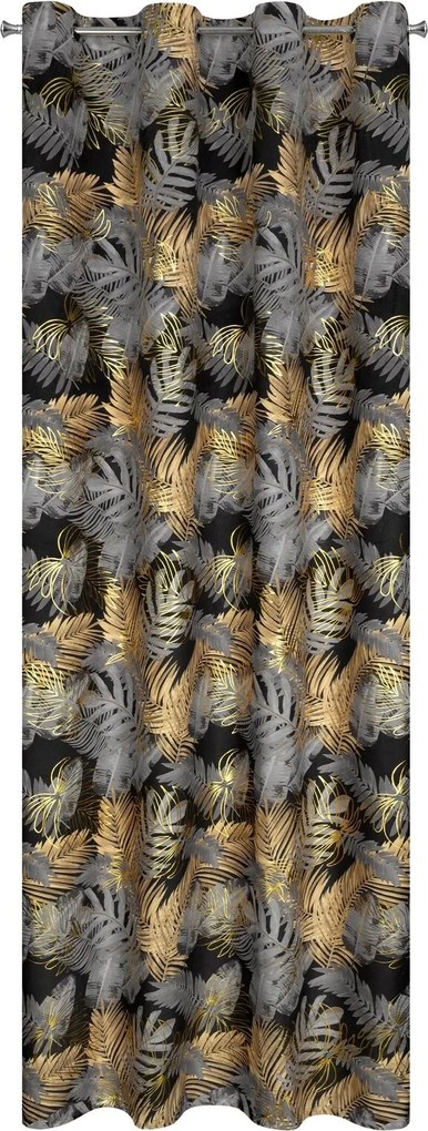 ZATEMŇOVACÍ ZÁVES NA KRÚŽKOCH BALI 140X250 CM LISTY
