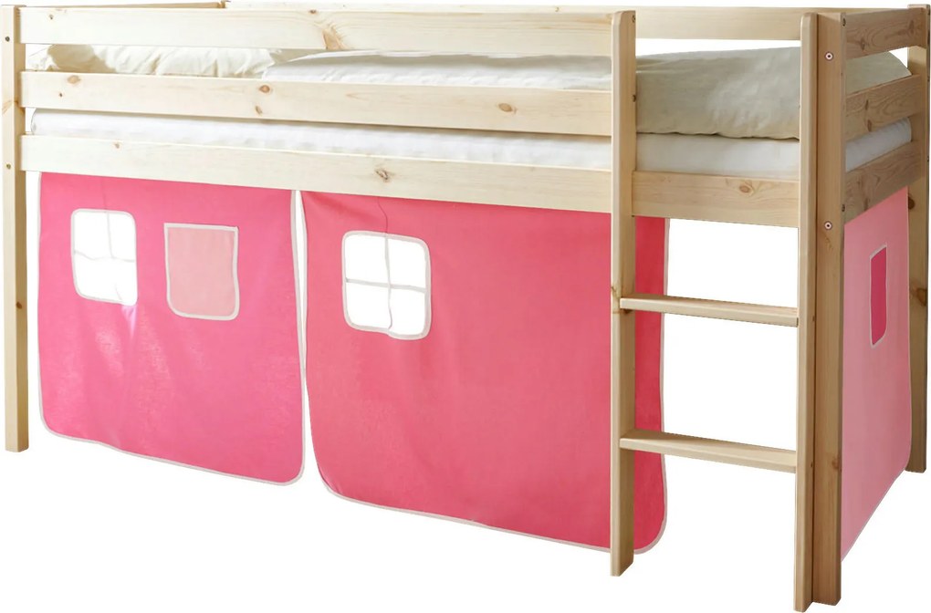 XXXLutz VYVÝŠENÁ POSTEĽ, 90/200 cm prírodná farba, ružová, pink Livetastic - Detské izby - 000406003603