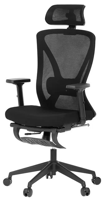 Autronic BONTEC Kancelárska stolička, synchrónny mechanizmus, čierna sieťovina, KA-S257 BK Farba: Šedá
