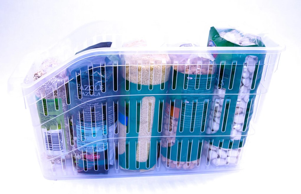 Organizér, košík do chladničky aj police – ADEL vysoký, transp., 30 x 13 x 17 cm