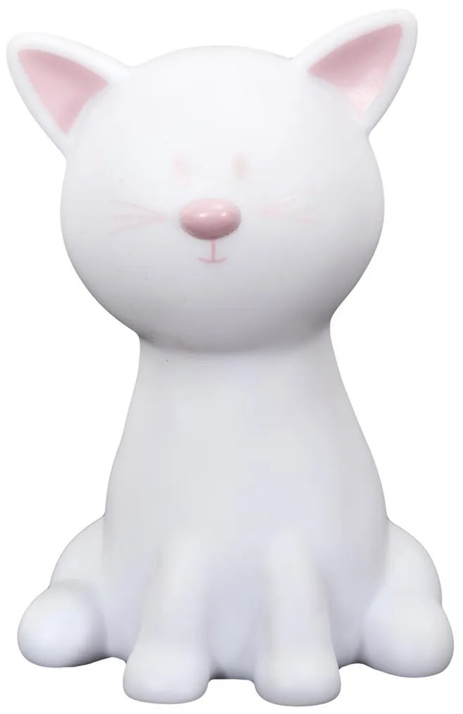LED detské nočné svetlo CATTY 19cm, biela