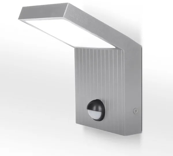 Brilagi - LED vonkajšie nástenné svietidlo so senzorom RIANO LED/8W/230V strieborné
