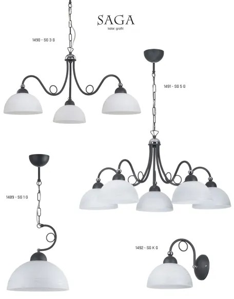 Jupiter 1490 - Luster na reťazi SAGA 3xE27/60W/230V