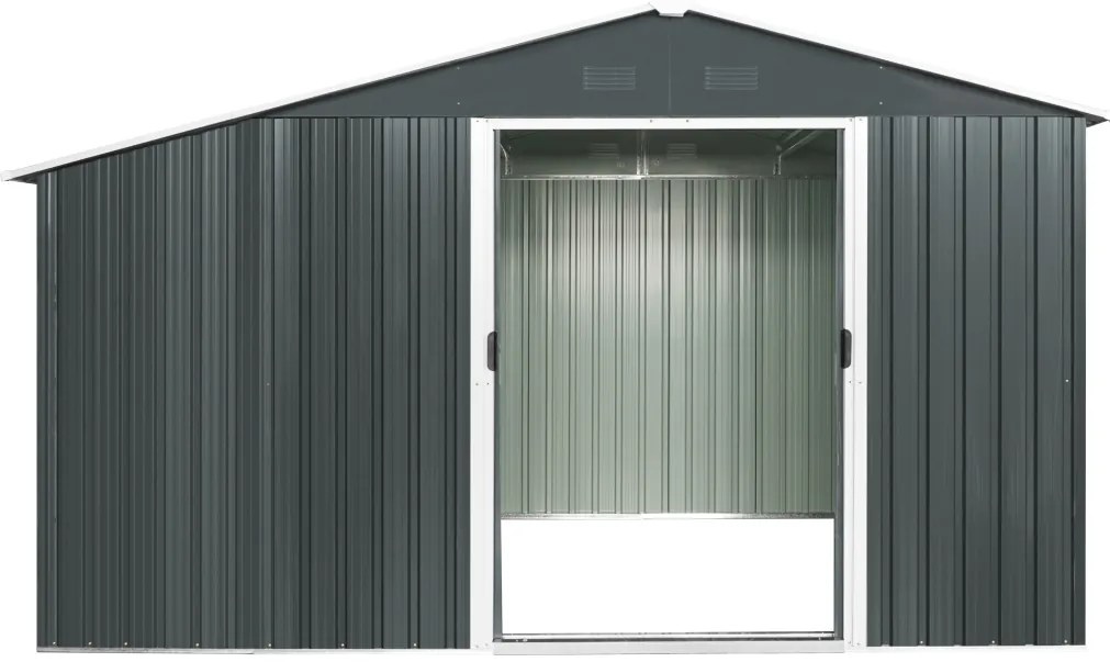 Záhradný domček s drevníkom BestBerg ZDD-6A / 6 m² / 322 x 196 x 196 cm / šedá