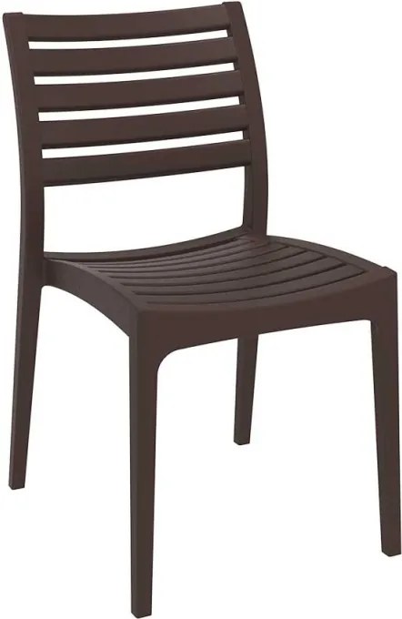 Stohovateľná stolička DS184303 - Hnedá