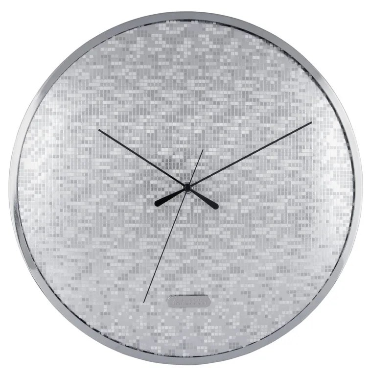 Karlsson 6005SI dizajnové nástenné hodiny strieborná, pr. 40 cm