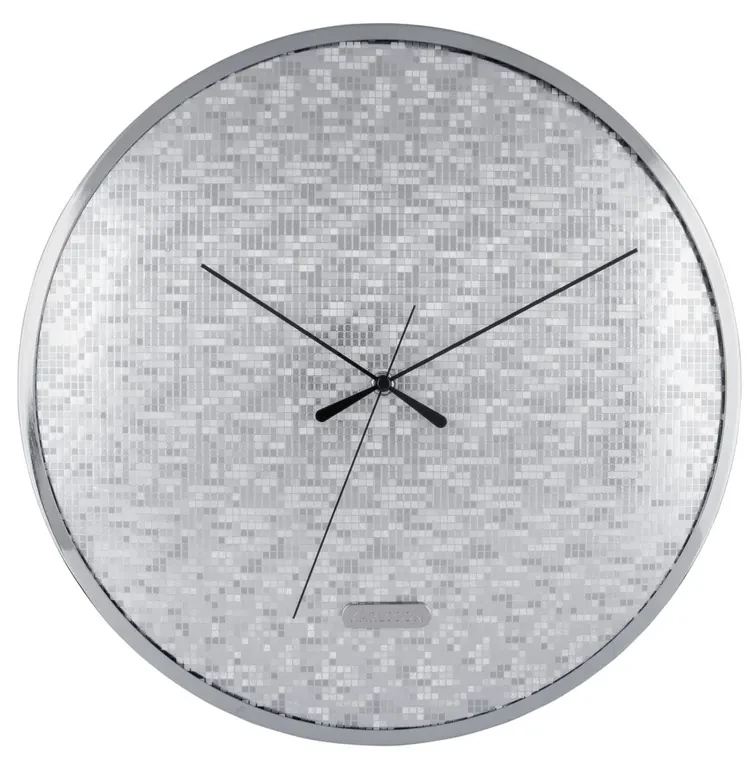 Karlsson 6005SI dizajnové nástenné hodiny strieborná, pr. 40 cm