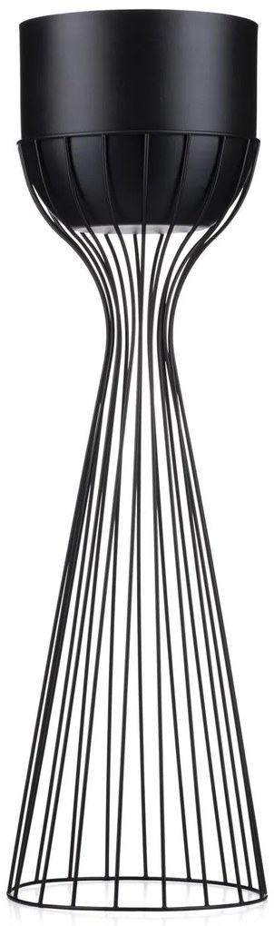 KOVOVÝ KVETINÁČ SO STOJANOM GLAM 68X20 CM ČIERNA