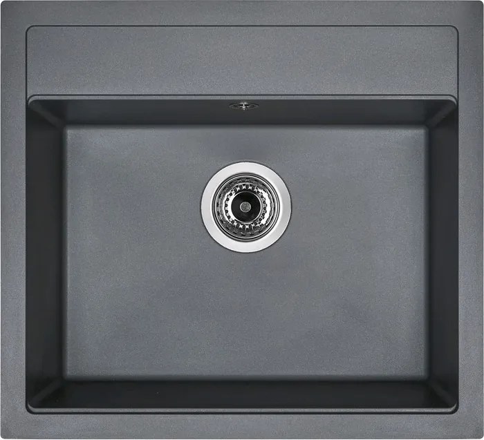 Kuchynský granitový drez Sinks Solo 560, šedý titanium