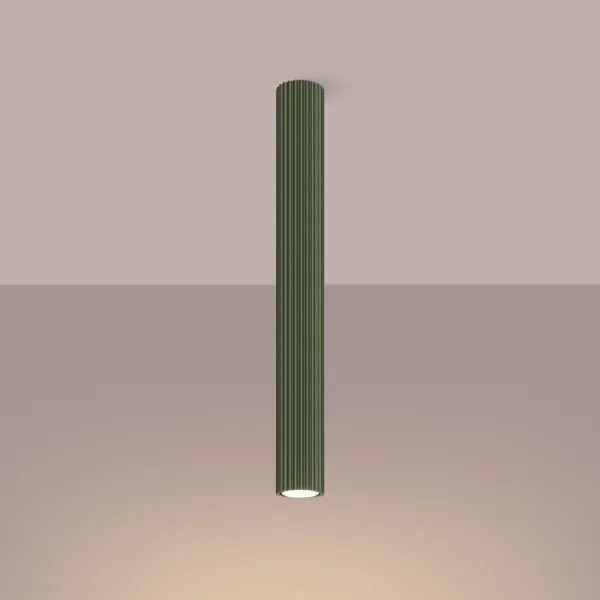 Sollux SL.1610 - Bodové svietidlo KARBON 1xGU10/10W/230V 60 cm zelená