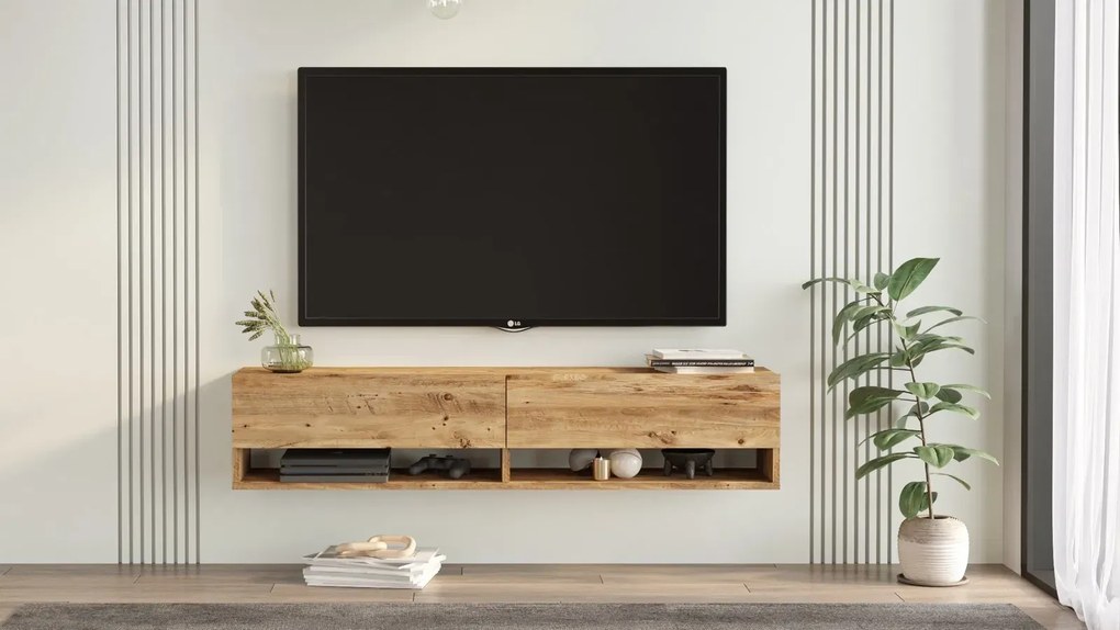 Závesný TV stolík Houseland Felicia borovica Atlantic