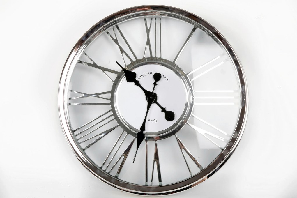 XXXLutz NÁSTENNÉ HODINY strieborná, priehľadné 45 cm - Hodiny - 0051730007