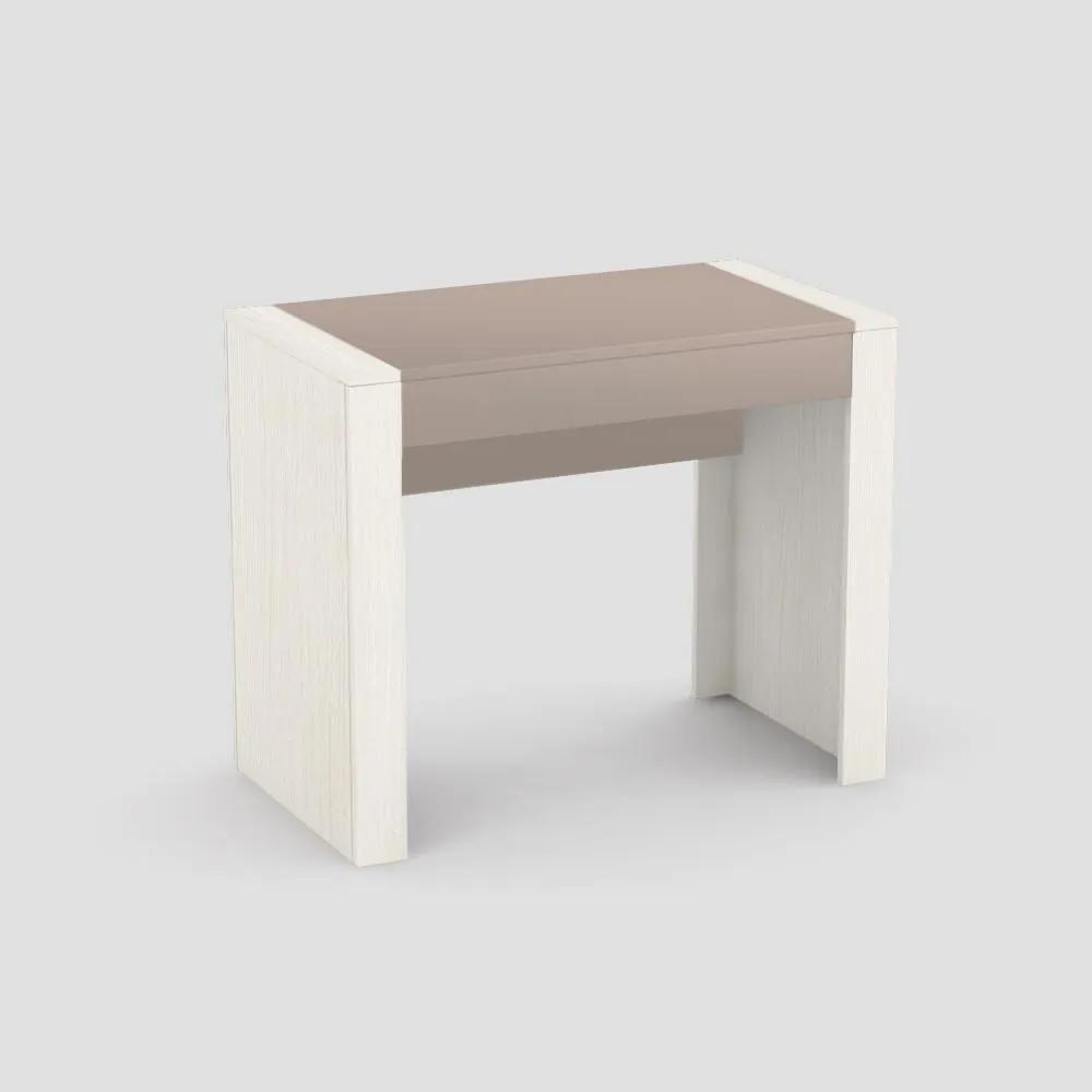 Drevona, PC stôl, REA JAMIE-CAP, biela