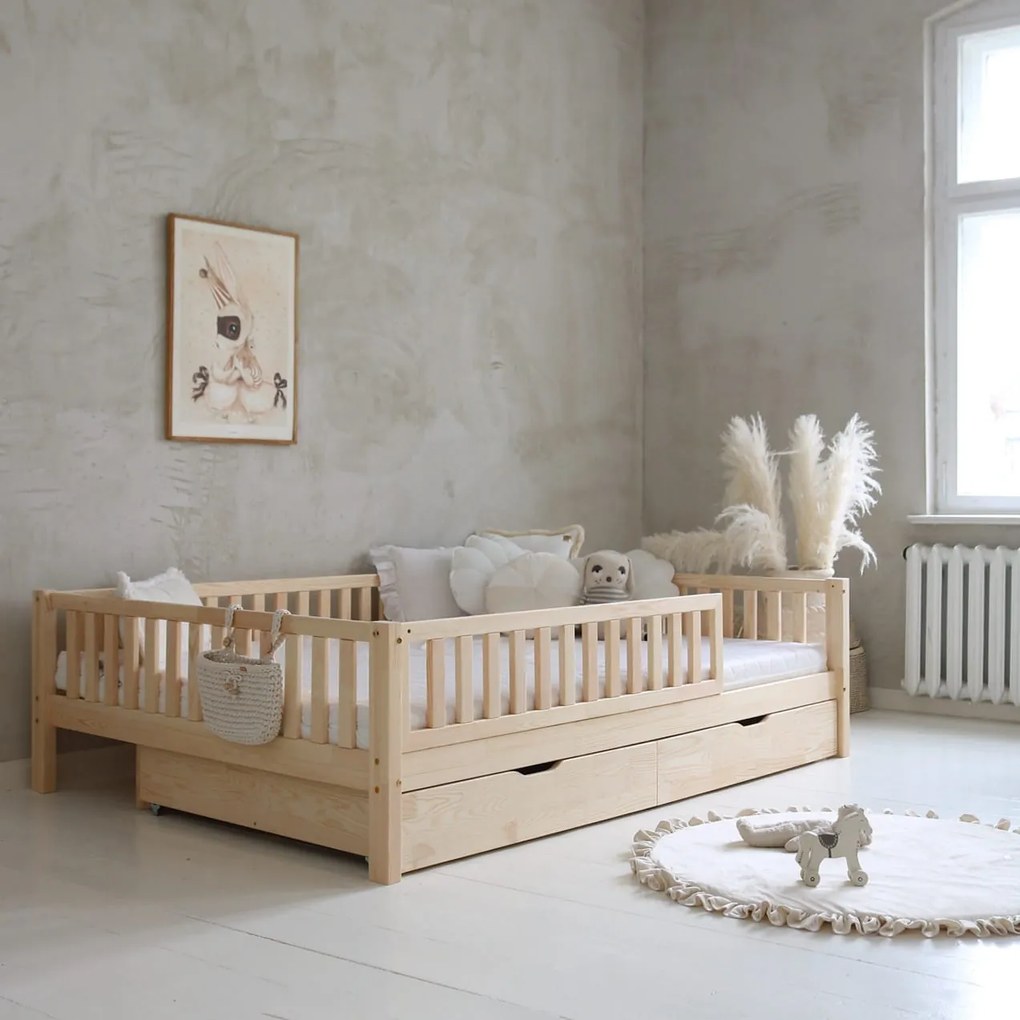 Výhodný set: detská posteľ Basic Love Plus 140 x 200 s úložným priestorom + matrac Ares 10