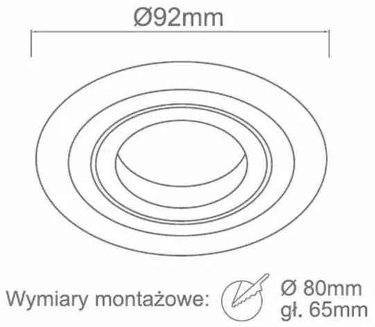 Moderné podhladové svietidlo Pio biela