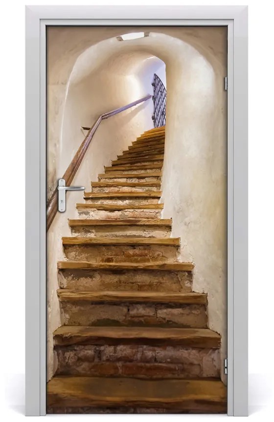 Fototapeta samolepiace na dvere schody do zámku 85x205 cm