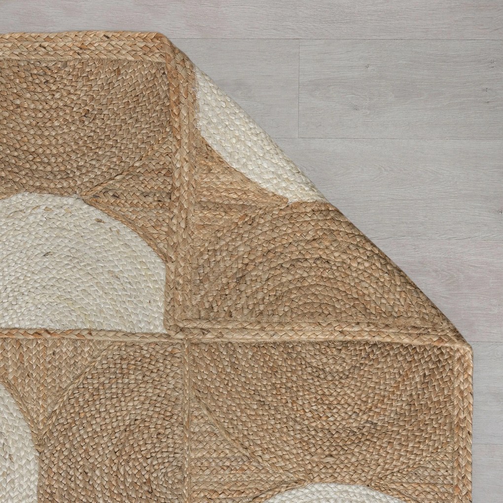 Flair Rugs, Kusový koberec Ella Jute Eclipse Natural/White, 200x290, béžová, chodba / predsieň