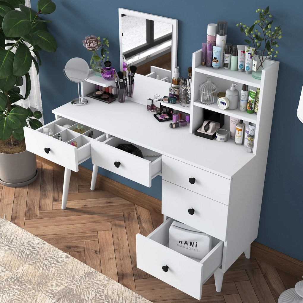 Toaletný stolík Margot 01 biely