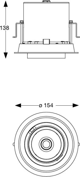 Ideal Lux - LED zapustené bodové svietidlo NOVA LED/20W/230V pr. 15,4 cm biela