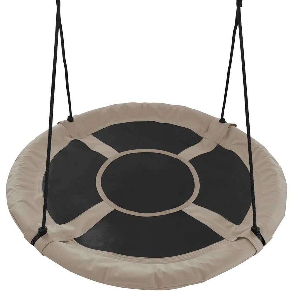 Detská hojdačka Nest 95 cm - čierna / béžová