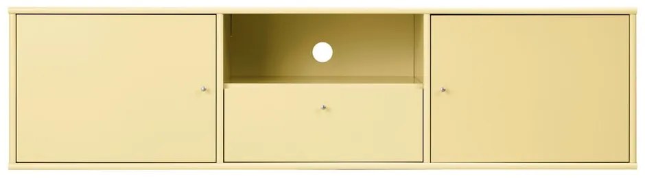 Svetložltý TV stolík 161x42 cm Mistral – Hammel Furniture