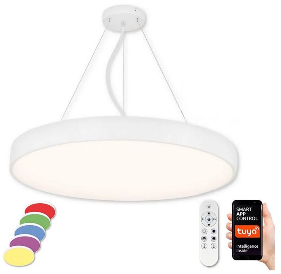 Top Light - LED RGB Stmievateľný luster na lanku LED/60W/230V Wi-Fi Tuya biela + DO