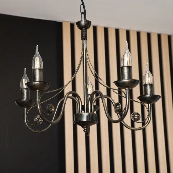 Luster na reťazi DONATO 5xE14/40W/230V