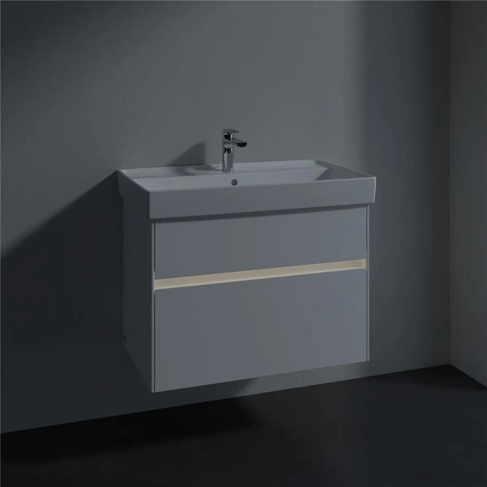 VILLEROY &amp; BOCH Collaro závesná skrinka pod umývadlo, 2 zásuvky, s LED osvetlením, 754 x 444 x 546 mm, Glossy White, C010B0DH