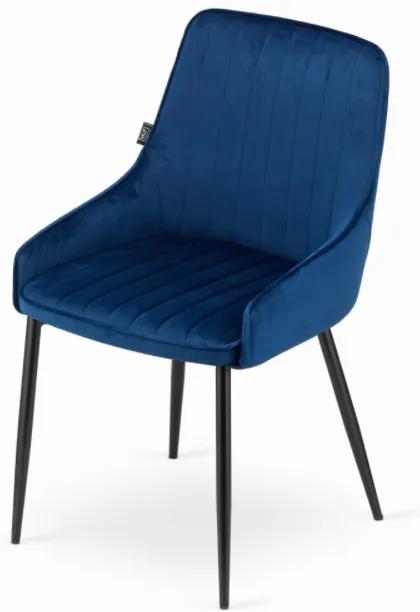 Zamatová stolička Berlin modrá