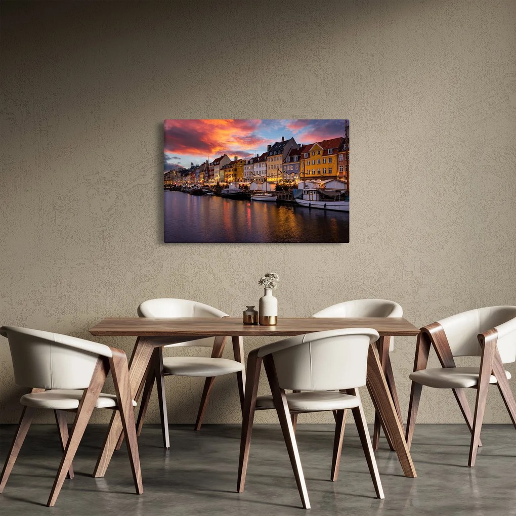 Obraz - Nyhavn, Kodaň (90x60 cm)
