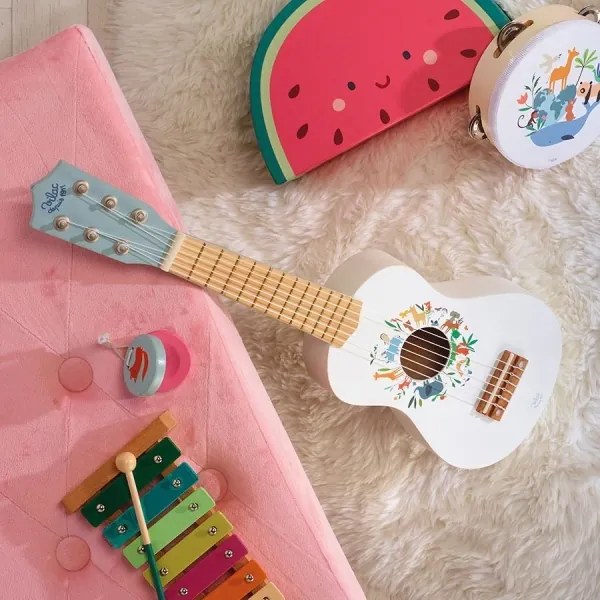 Vilac - Detská drevená gitara Zvieratá sveta Sarah Betz