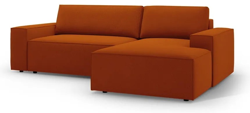 Rozkladacia rohová pohovka v tehlovej farbe (pravý roh) Jodie – Micadoni Home