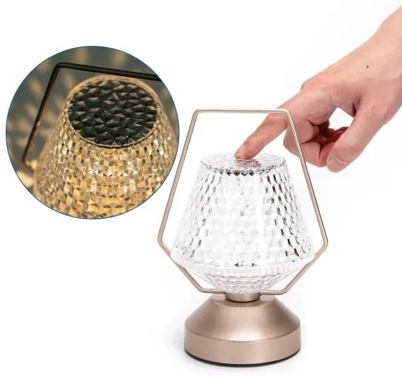 Aigostar- LED RGB Stmievateľná nabíjacia stolná lampa LED/1W/5V 1800mAh 20 cm + DO