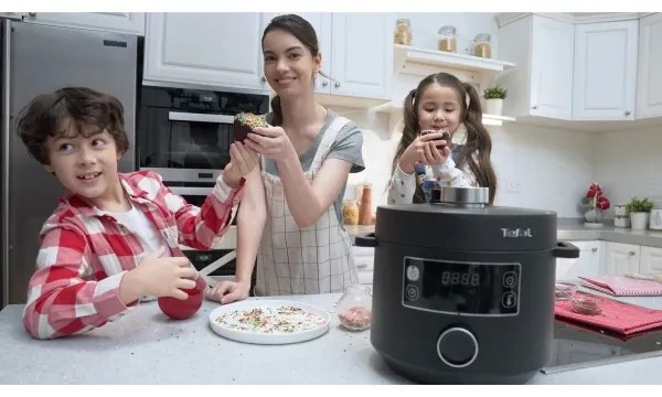 Tefal - Multifunkčný elektrický hrniec TURBO CUISINE 4,8 l 1090W/230V čierna