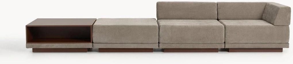 Modulárna pohovka's konferenčným stolíkom a podnožkou Colin (4-miestna)