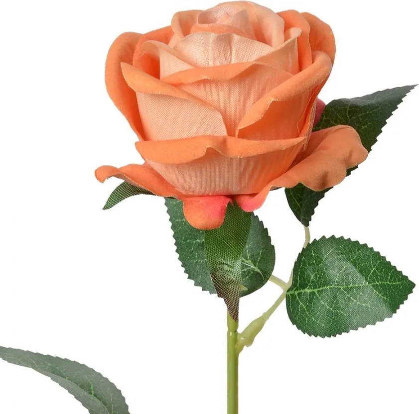 Oranžová umelá kvetina ruže Rosea - 8*8*50 cm