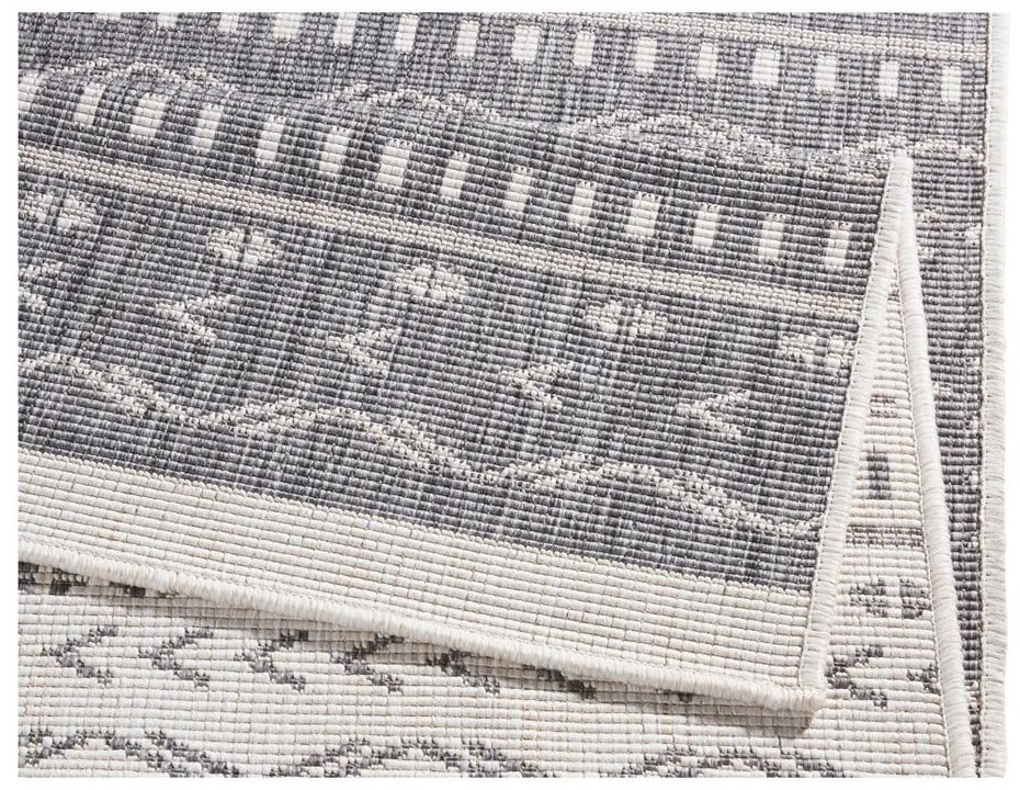 Sivo-krémový vonkajší koberec NORTHRUGS Kuba, 250 x 80 cm