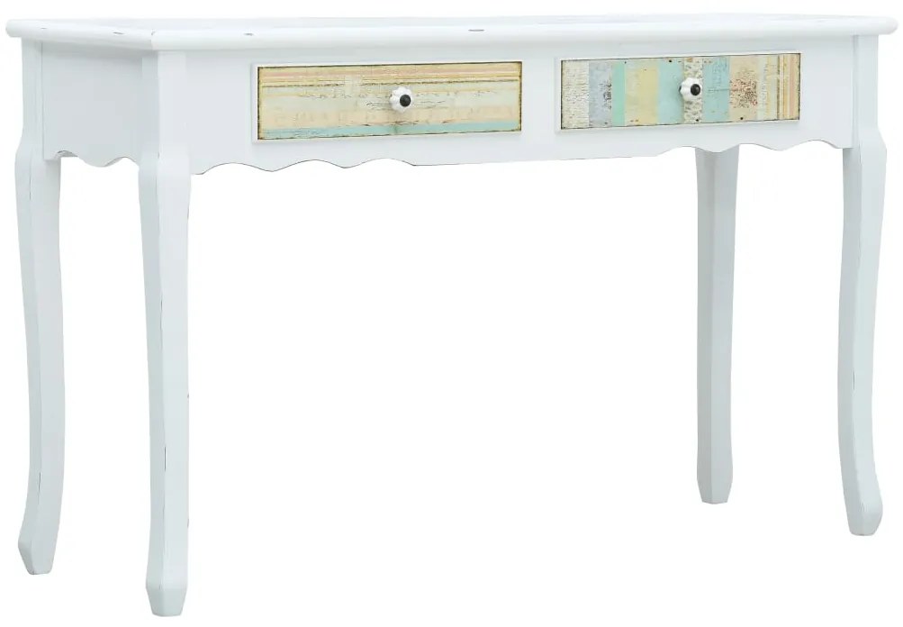 vidaXL Konzolový stolík biely 120x40x74 cm drevo