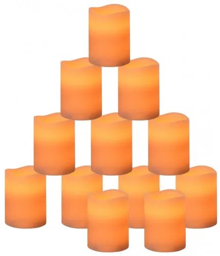vidaXL Bezplameňové LED sviečky s diaľkovým ovládaním 24 ks biela-