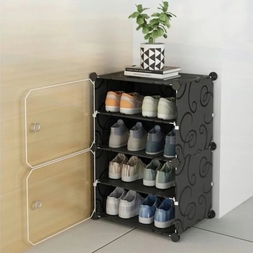 Hogler 3410 Variabilný policový systém 12 políc 84 x 32 x 95 cm, čierna farba