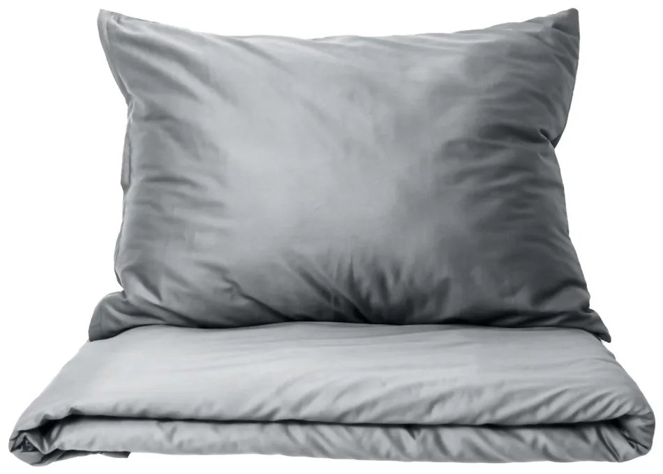 Polášek Obliečky z bavlneného saténu - Light grey | 140 x 220 cm / 70 x 90 cm