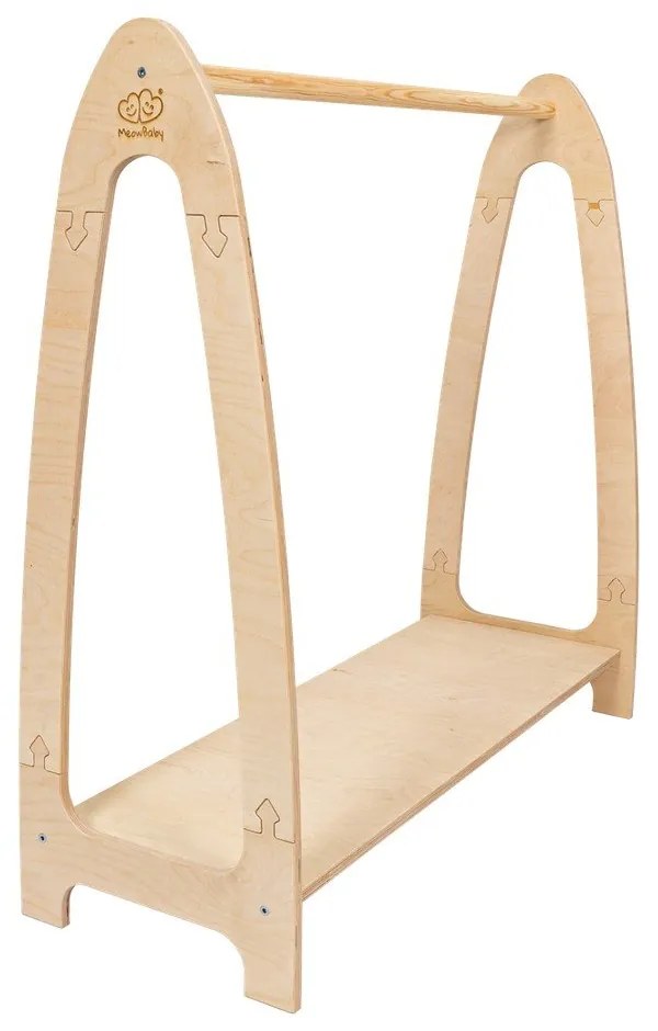 Detský vešiak v dekore borovice v prírodnej farbe 60x96 cm Montessori – Meowbaby